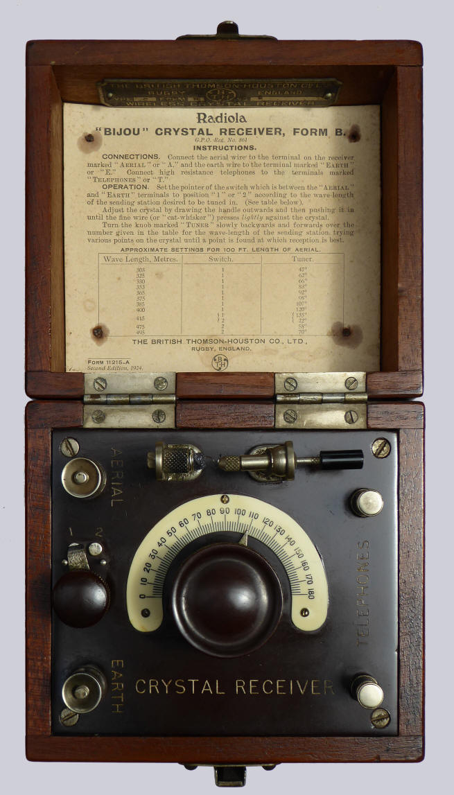 BTH Radiola Bijou Crystal Receiver Engels